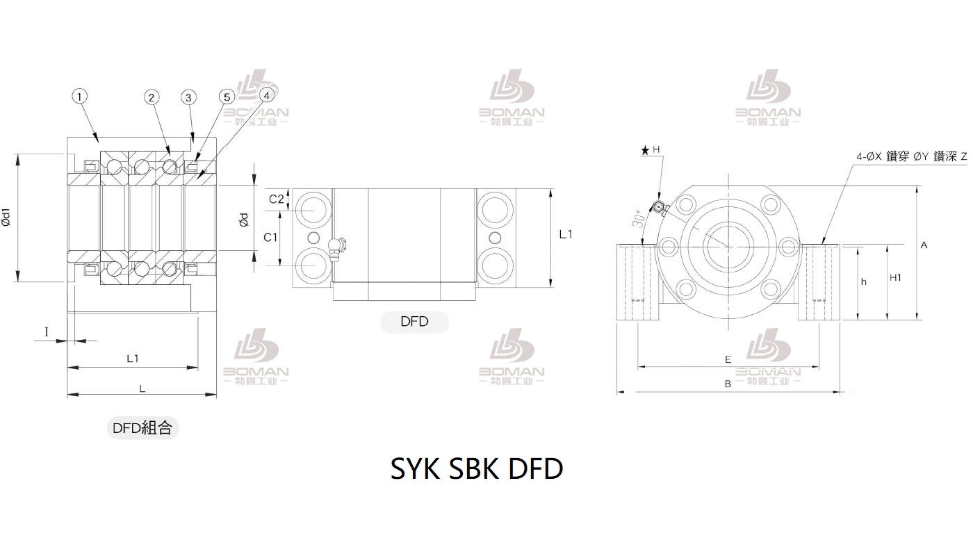 SYK MBCA20-X syk丝杆固定端和支撑端